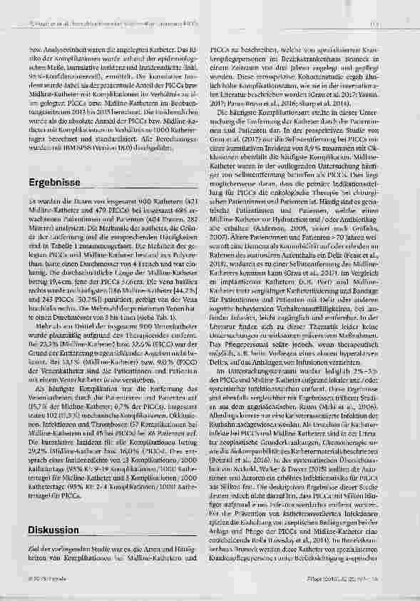 Vorschauseite 5: Arten und Häufigkeiten von Komplikationen bei Midline-Kathetern und PlCCs in einem Südtiroler Bezirkskrankenhaus - eine retrospektive Kohortenstudie