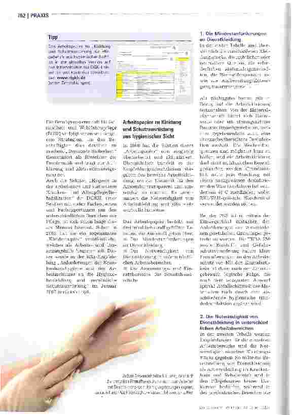 Vorschauseite 3: Infektionsprävention durch Arbeitskleidung