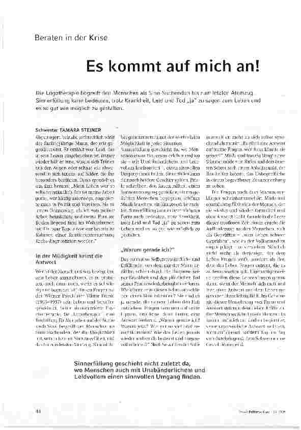 Vorschauseite 1: Es kommt auf mich an!