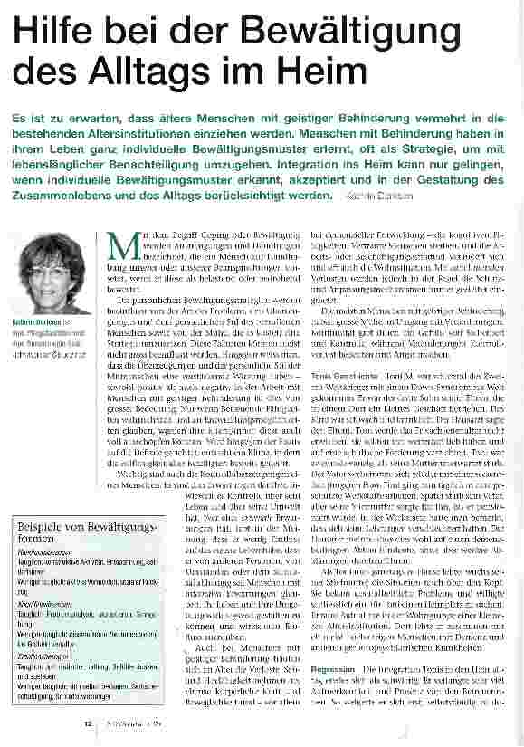 Vorschauseite 1: Hilfe bei der Bewältigung des Alltags im Heim