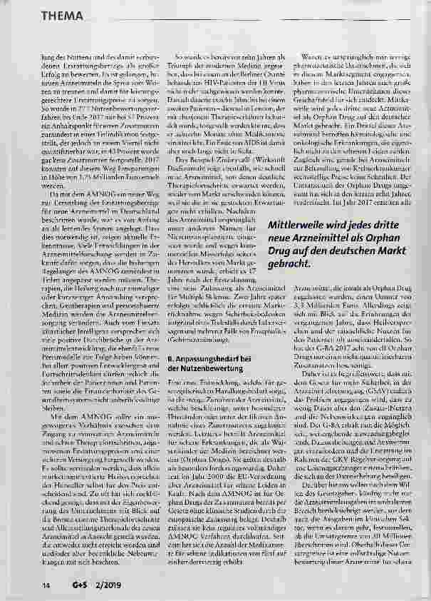 Vorschauseite 2: Anpassungsbedarf in der Arzneimittelversorgung