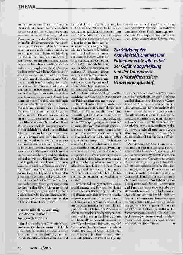 Vorschauseite 6: Anpassungsbedarf in der Arzneimittelversorgung