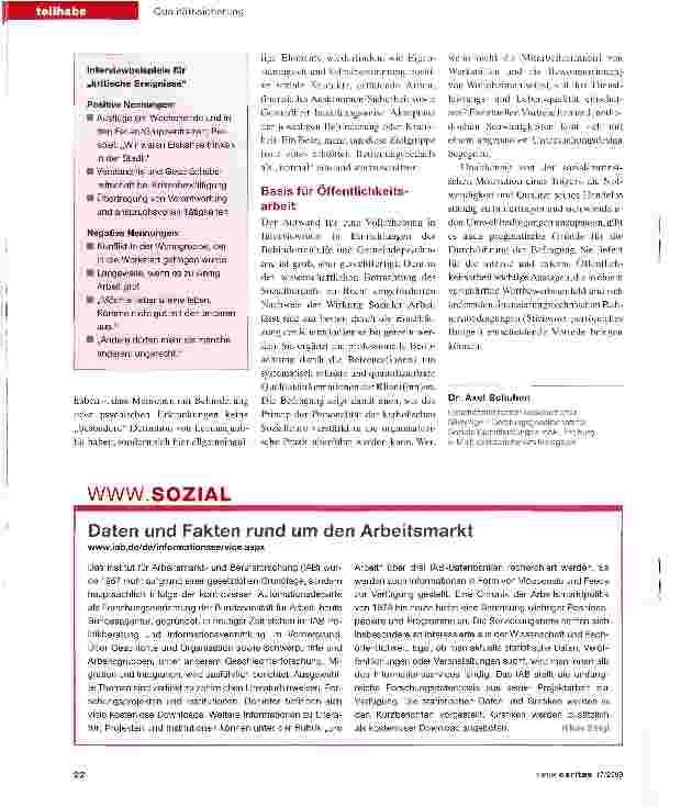 Vorschauseite 4: Menschen mit Behinderung nach ihrer Zufriedenheit gefragt