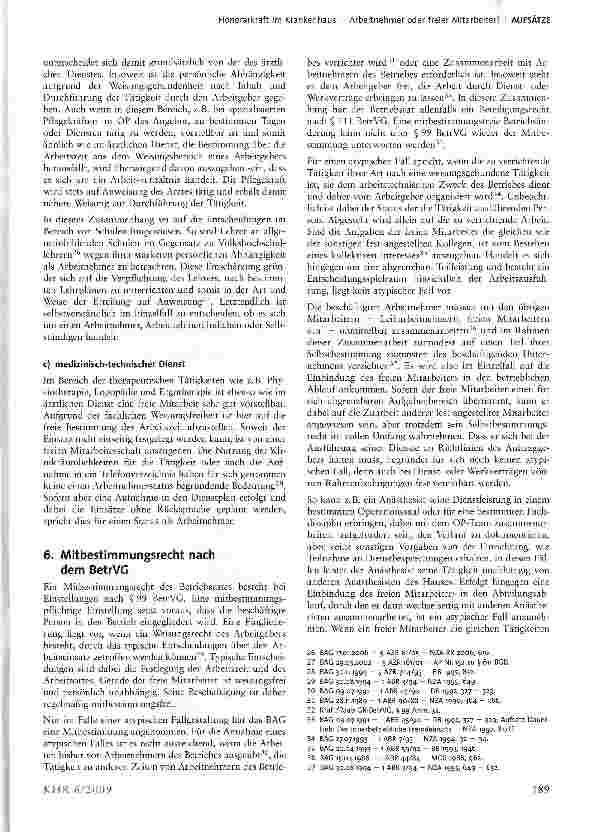 Vorschauseite 4: Honorarkraft im Krankenhaus freier Mitarbeiter?