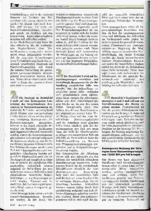 Vorschauseite 5: Ressourceneinsparungen durch Verweildauerreduktion eröffnen Entscheidungsund Handlungsoptionen