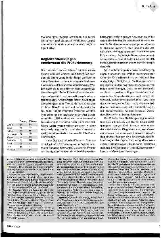 Vorschauseite 2: Krebs in der Geriatrie