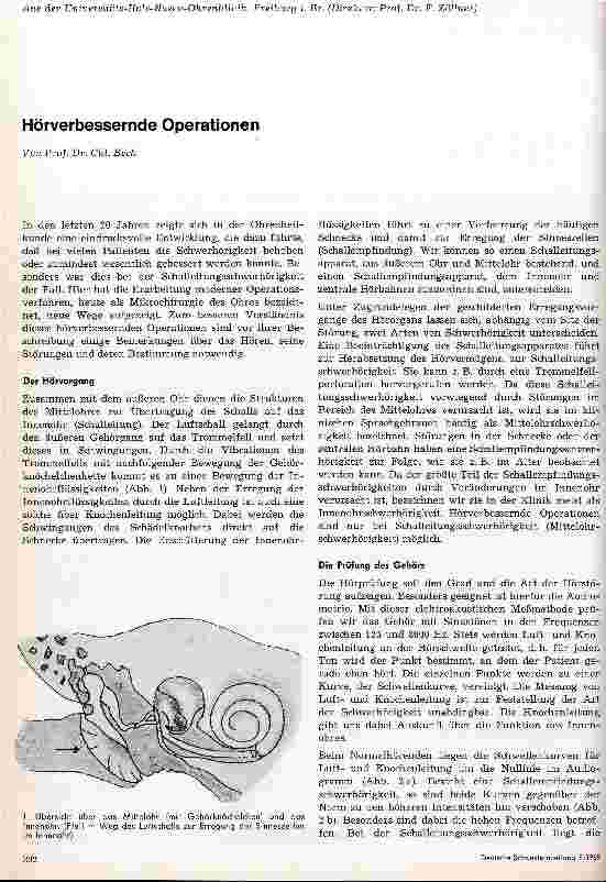 Vorschauseite 1: Hörverbessernde Operation
