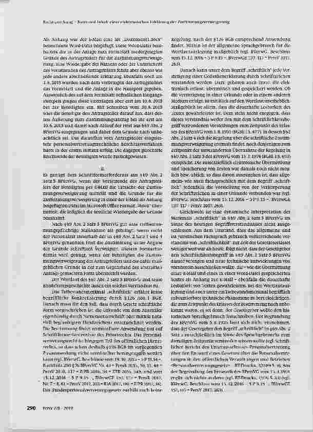Vorschauseite 2: Form und Inhalt einer elektronischen Erklärung der Zustimmungsverweigerung