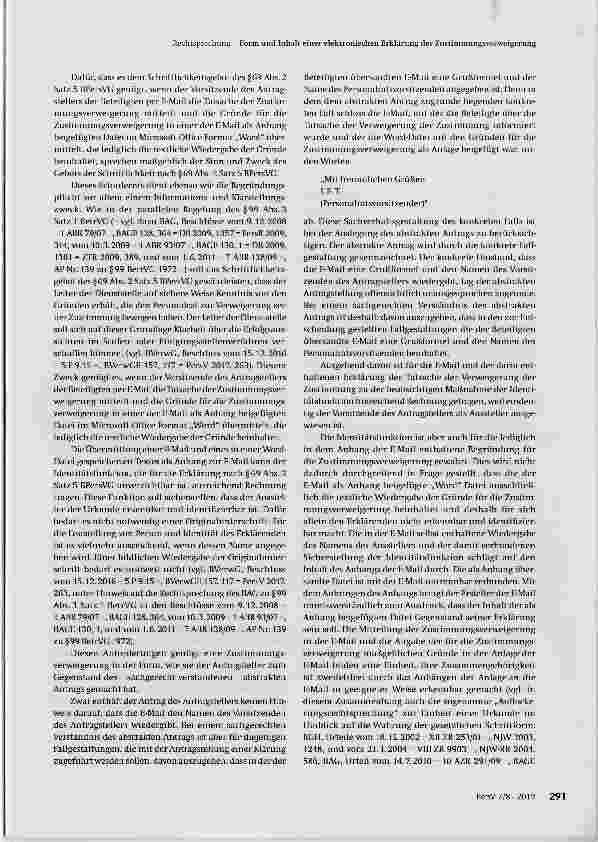 Vorschauseite 3: Form und Inhalt einer elektronischen Erklärung der Zustimmungsverweigerung