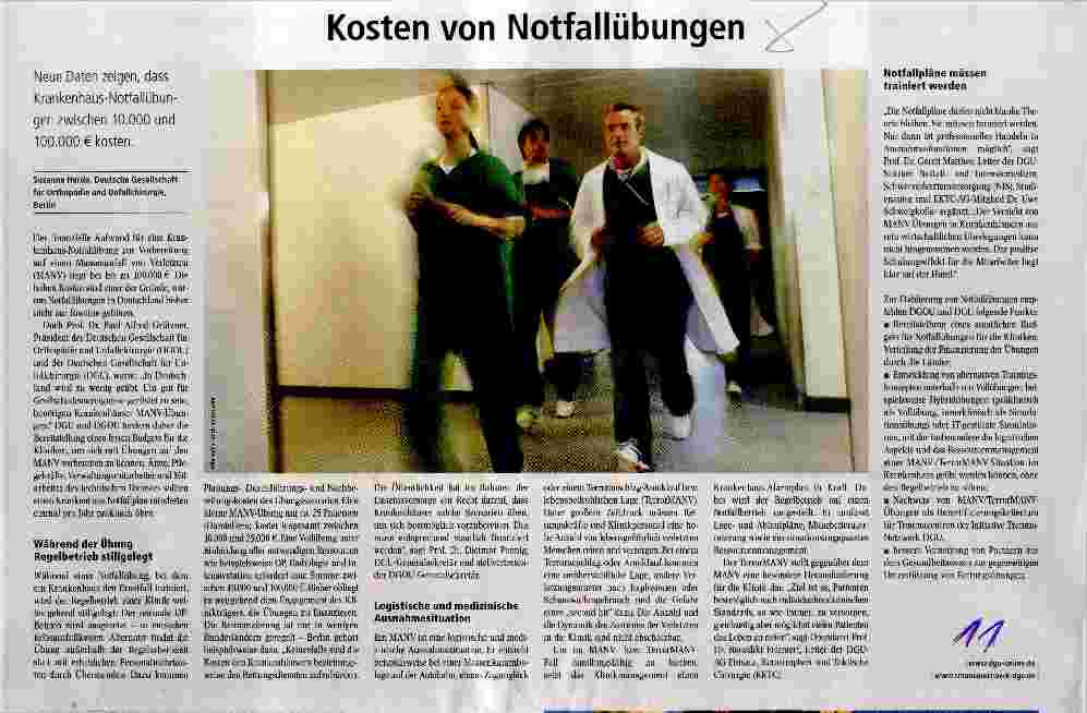 Vorschauseite 1: Kosten von Notfallübungen