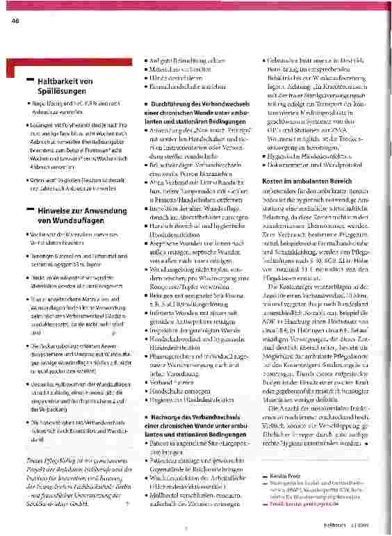 Vorschauseite 3: Hygiene beim Verbandwechsel