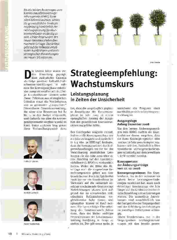 Vorschauseite 1: Strategieempfehlung: Wachstumskurs