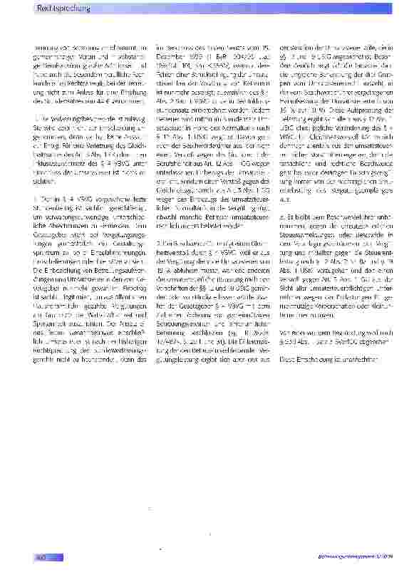 Vorschauseite 2: Gleichheitsgrundsatz nicht verletzt durch Inklusivstundensätze und Umsatzsteuerpflicht
