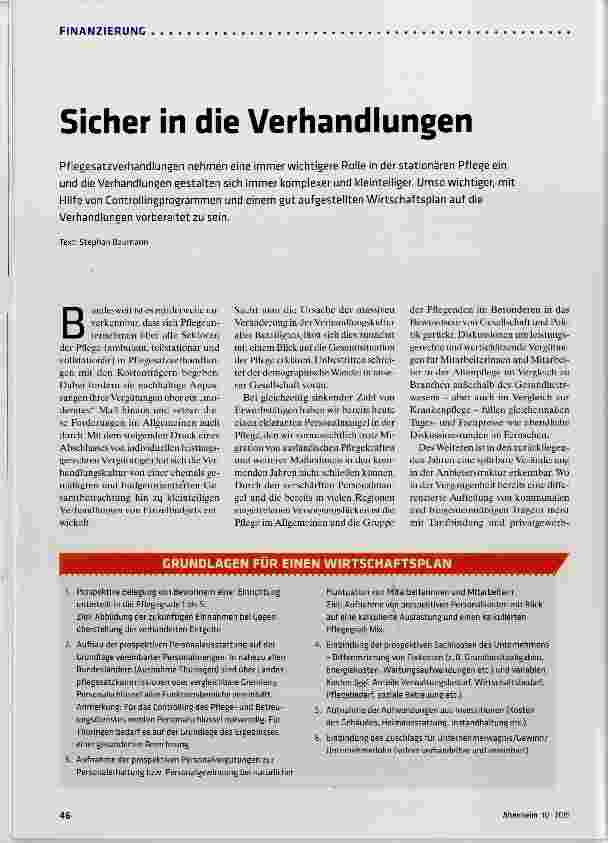 Vorschauseite 1: Sicher in die Verhandlungen
