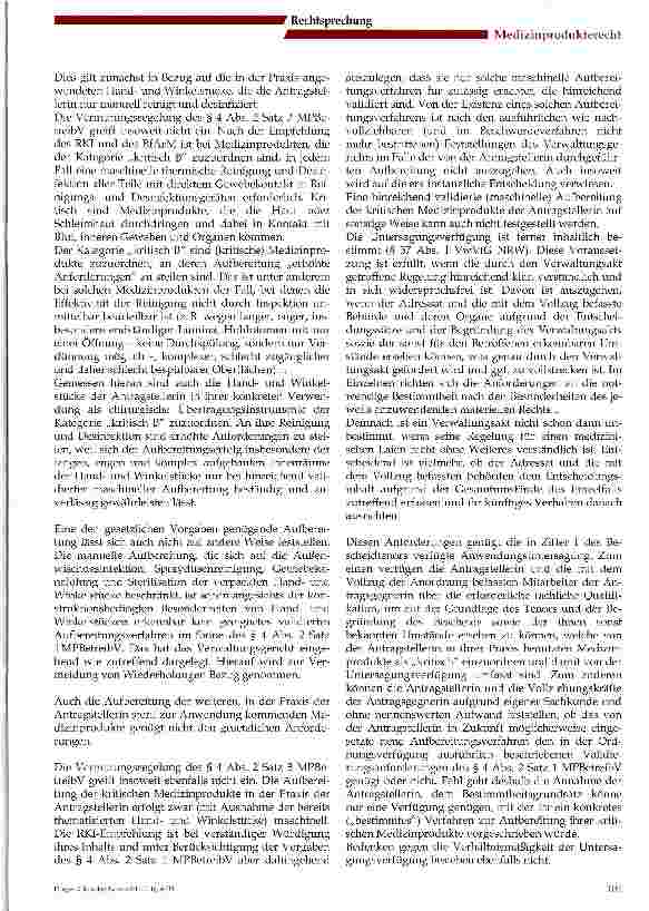 Vorschauseite 2: Die Empfehlung des RKI und des BfArM nach § 4 Abs. 2 MPBetrV ist verbindlich