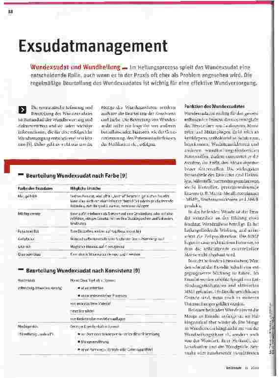 Vorschauseite 1: Exsudatmanagement