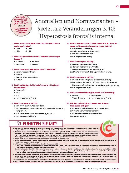 Vorschauseite 4: Anomalien und Normvarianten – Skelettale Veränderungen 3. 40: Hyperostosis frontalis interna