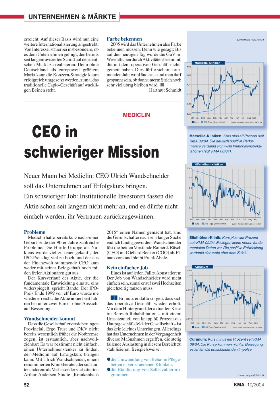 Vorschauseite 1: CEO in schwieriger Mission