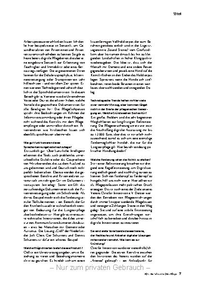 Vorschauseite 4: Wir müssen digitale Innovationen in die Pflege bringen.