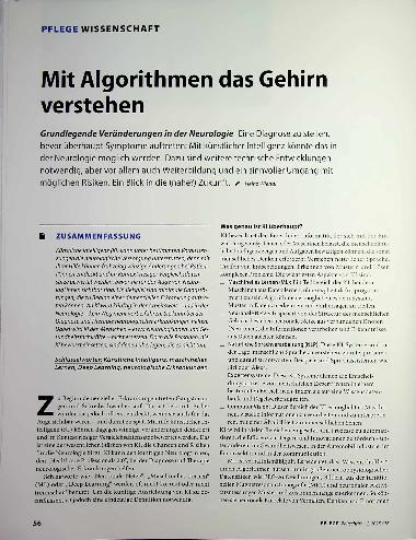 Vorschauseite 1: Mit Algorithmen das Gehirn verstehen