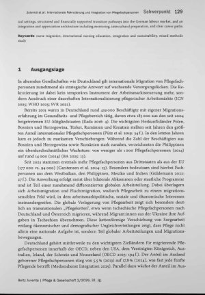 Vorschauseite 2: Internationale Rekrutierung und Integration von Pflegefachpersonen: Ergebnisse einer deutsch-indonesischen Mixed-Methods-Baseline-Erhebung