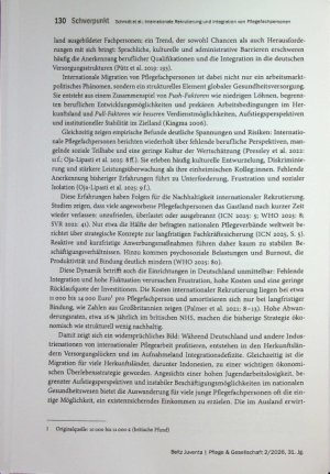 Vorschauseite 3: Internationale Rekrutierung und Integration von Pflegefachpersonen: Ergebnisse einer deutsch-indonesischen Mixed-Methods-Baseline-Erhebung