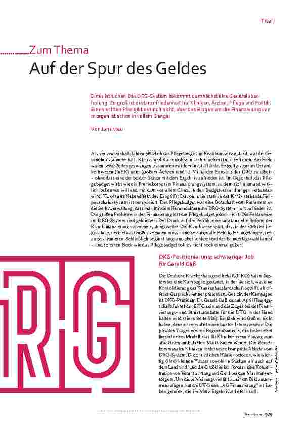 Vorschauseite 2: Zum Thema: Auf der Spur des Geldes