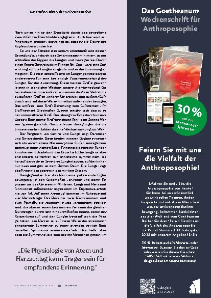 Vorschauseite 4: Zur Dreigliederung des menschlichen Organismus