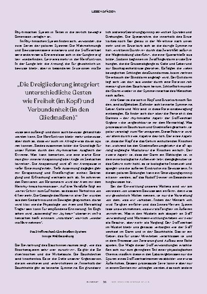 Vorschauseite 5: Zur Dreigliederung des menschlichen Organismus