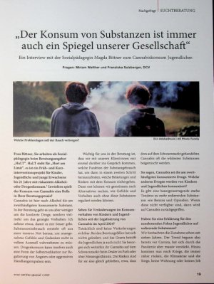 Vorschauseite 1: „Der Konsum von Substanzen ist immer auch ein Spiegel unserer Gesellschaft“