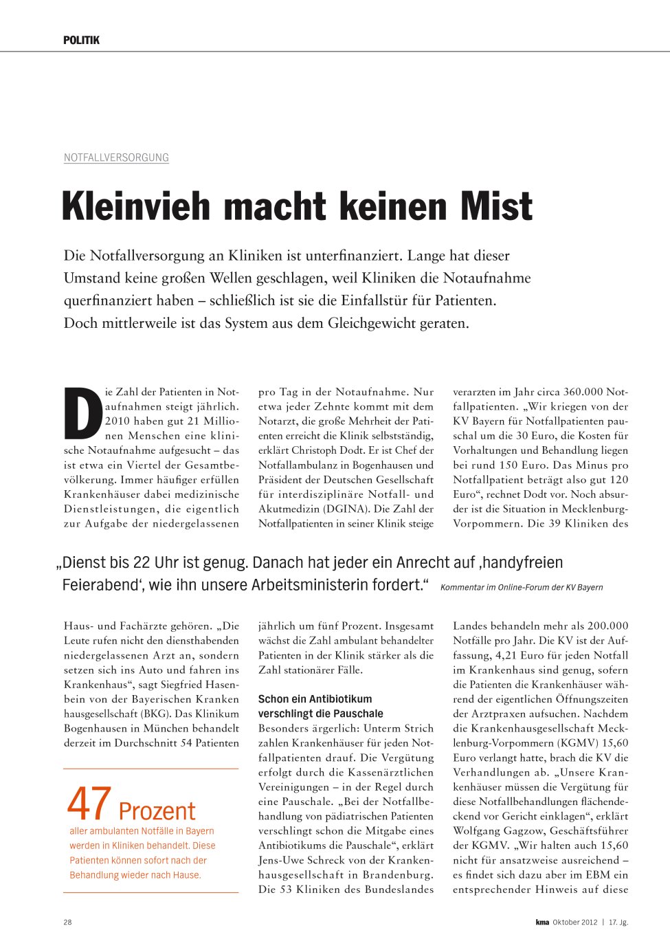 Vorschauseite 1: Kleinvieh macht keinen Mist