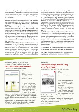 Vorschauseite 4: 50 Jahre Psychiatrie-Enquête – und jetzt?