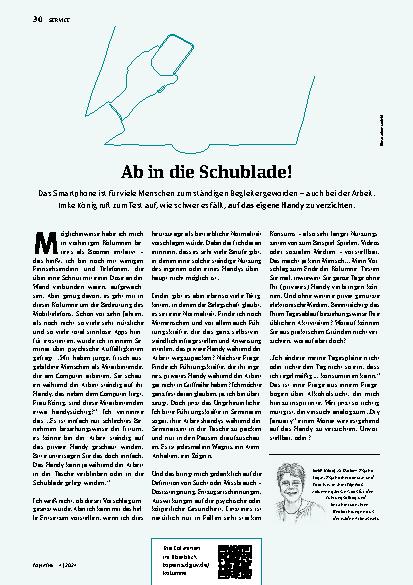 Vorschauseite 1: Ab in die Schublade!