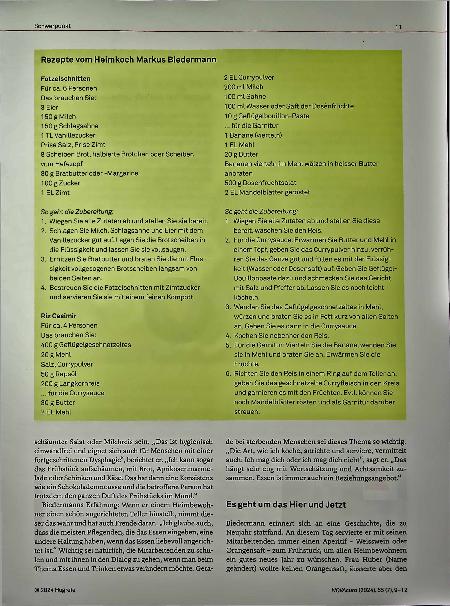 Vorschauseite 3: Küchenphilosophie des Herzens: Ein Porträt über den Heimkoch Markus Biedermann