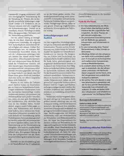 Vorschauseite 6: Konzeption und Durchführung von Workshops zur Förderung der Gesundheitskompetenz von Schülerinnen der Sekundarstufe I