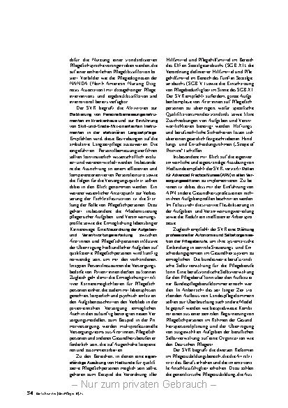 Vorschauseite 3: Die Rolle der Pflege stärken