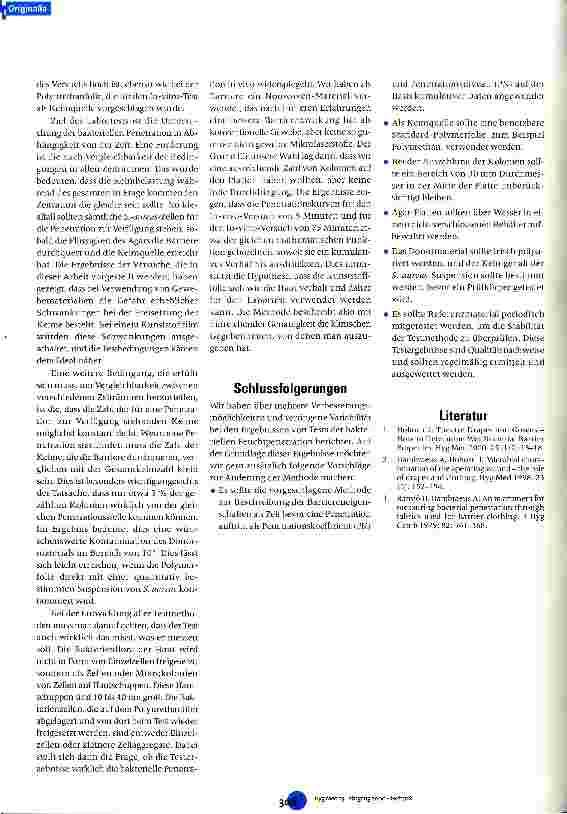 Vorschauseite 6: Ermittlung der Barrierewirkung gegenüber Bakterien Teil 2: Weitere Verbesserungen