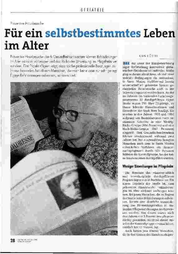 Vorschauseite 1: Für ein selbstbestimmtes Leben im Alter