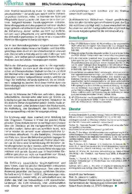 Vorschauseite 5: Stationäre Leistungserbringung unter DRGs