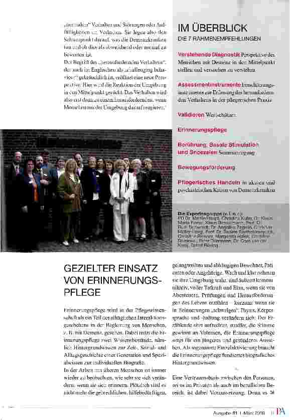 Vorschauseite 4: ERINNERUNGEN ALS GESUNDHEITSFÖRDERNDES ELEMENT IN DER PFLEGE UND BEGLEITUNG