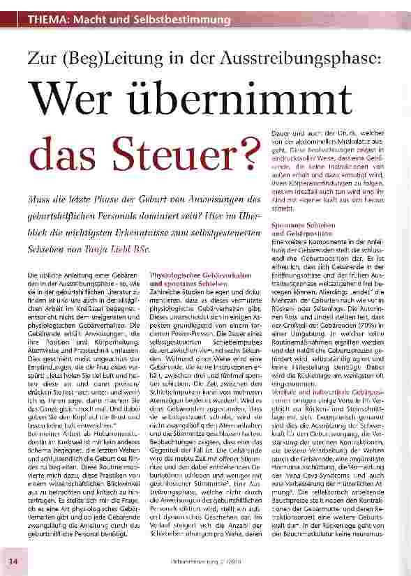 Vorschauseite 1: Wer übernimmt das Steuer?