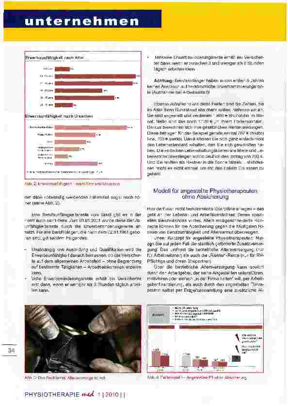 Vorschauseite 2: Finanzielle Sicherheit bei Berufsunfähigkeit und im Alter Vorsorge für den Physiotherapeuten