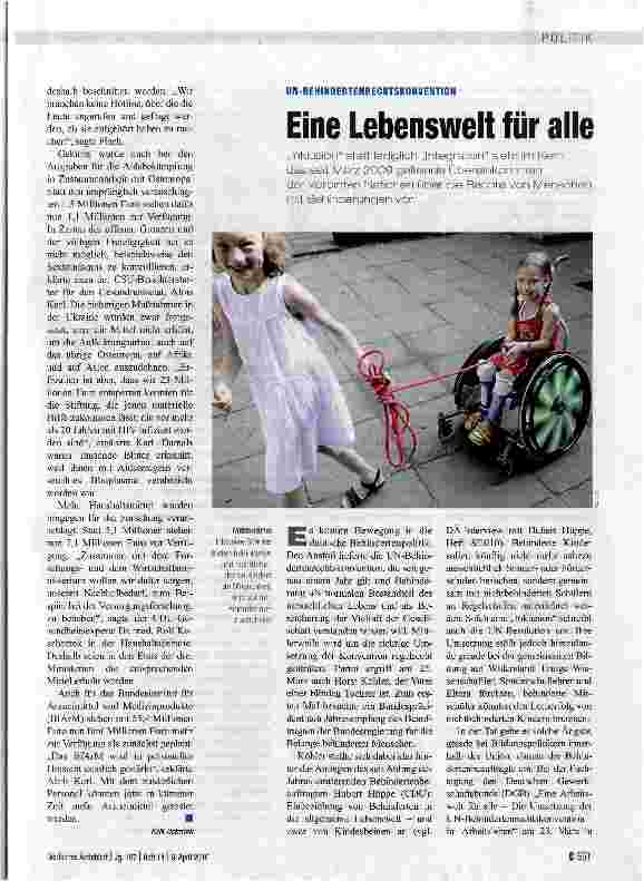 Vorschauseite 1: Eine Lebenswelt für alle