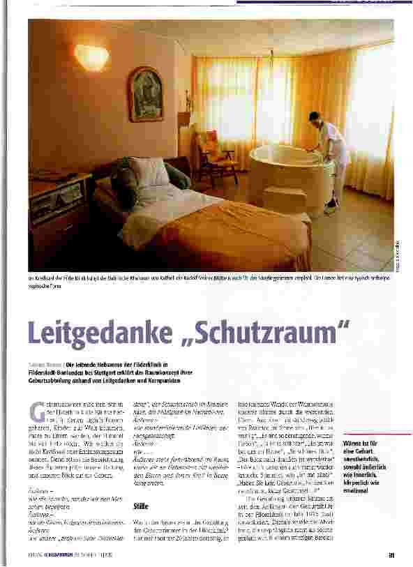 Vorschauseite 1: Leitgedanke „Schutzraum