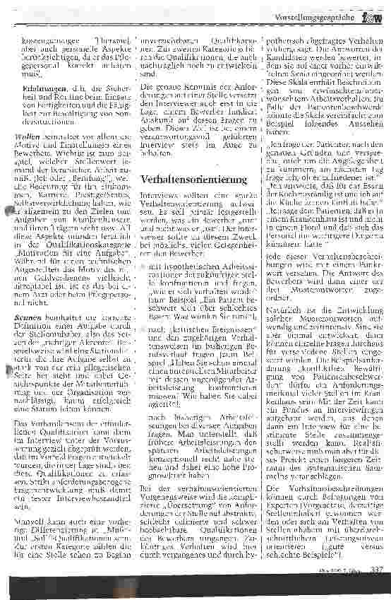 Vorschauseite 2: Vorstellungsgespräche als Methode der Personalauswahl im Krankenhaus - Teil II: Gestaltungsempfehlungen