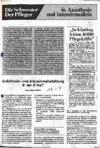 Vorschauseite 1: Anästhesieund Intensivweiterbildung in der Krise?