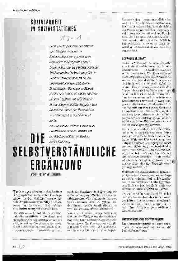 Vorschauseite 1: Die Selbstverständliche Ergänzung