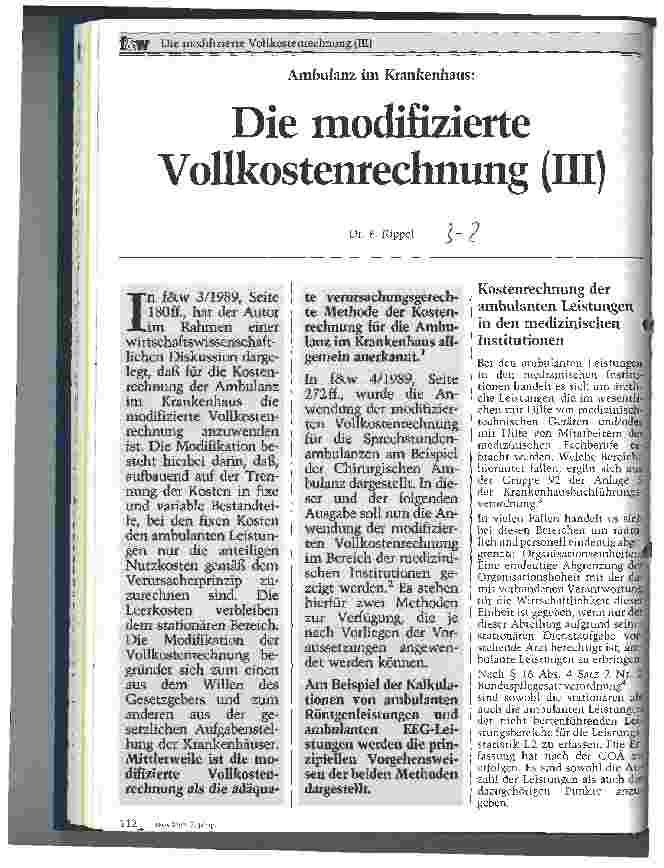 Vorschauseite 1: Die modifizierte Vollkostenrechnung (III)