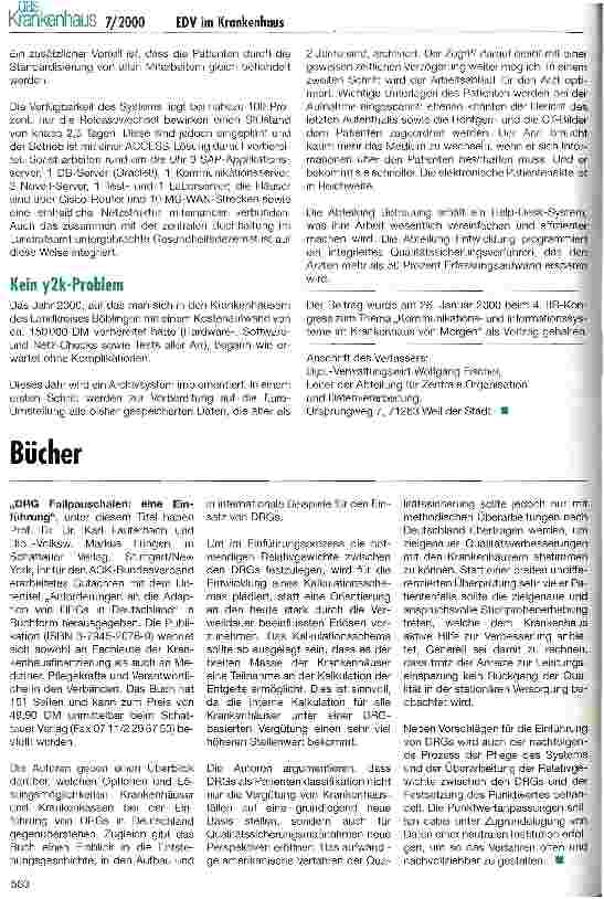 Vorschauseite 4: Integrierte Datenverarbeitung im Krankenhausverbund mit SAP R/3 Praxisbericht aus den Krankenhäusern des Landkreises Böblingen