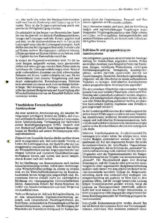 Vorschauseite 2: Erfolgsbeteiligung im Kankenhaus - Ansätze, Möglichkeiten und Grenzen -